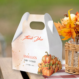 Caja Para Regalos Encantadora Calabaza de Agradecimiento en Acuarela