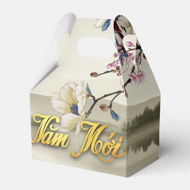 Caja Para Regalos Encantadora escena bucólica Primavera Año Nuevo Vi (Front Side)