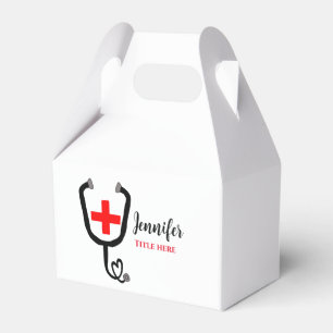 Caja Para Regalos Enfermero médica médico rojo más estetoscopio añad