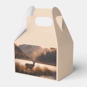 Caja Para Regalos Enorme ciervo rayado en el lago de la montaña