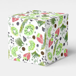 Caja Para Regalos Ensalada de Frutas Kiwi Fresas Uva Verdes Dulces