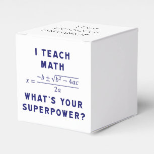 Caja Para Regalos Enseño Matemáticas ¿Cuál es tu Súper Poder?