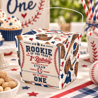 Caja Para Regalos Entrada de béisbol al crochet para el 1er cumpleañ