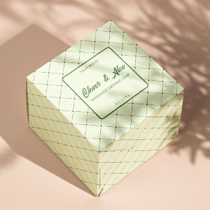Caja Para Regalos Envase de marca Retro Green DIY Soap Box