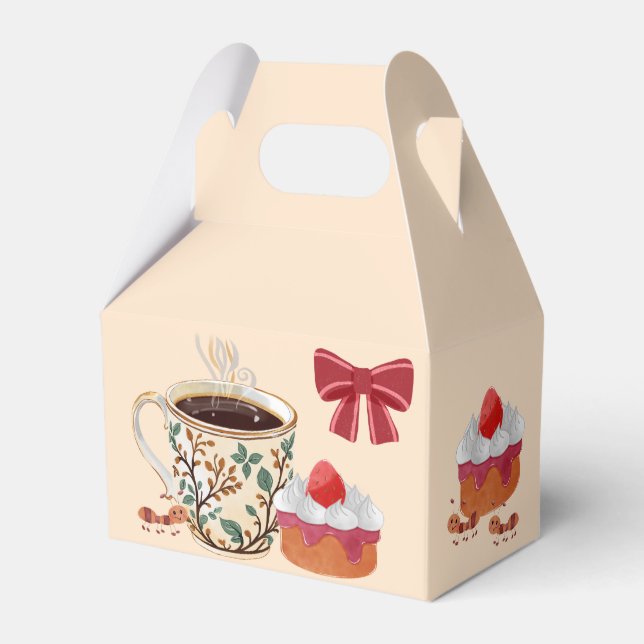 Caja Para Regalos Envase de pastel de fresa. (Front Side)