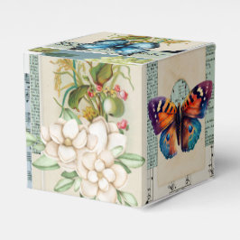 Caja Para Regalos Ephemera vintage con diseño de flores