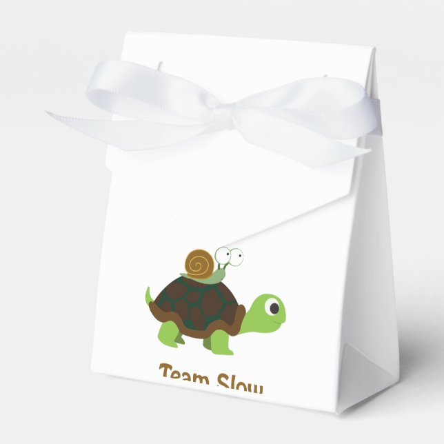Caja Para Regalos Equipo lento, tortuga Personalizado y caracol (Front Side)