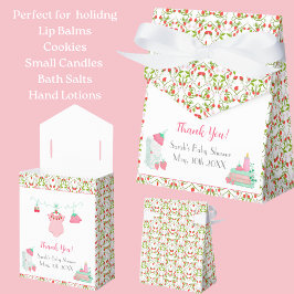 Caja Para Regalos Equipo Para Bebé De Fresa Con Baby Shower Patrón