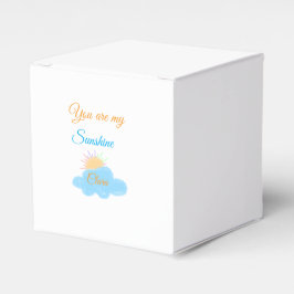 Caja Para Regalos eres mi sol naranja amarillo  nubes de rayos solar