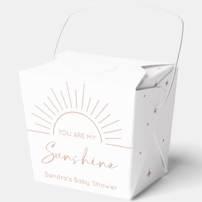 Caja Para Regalos Eres Mi Sunshine Boho Baby Shower (Anverso)