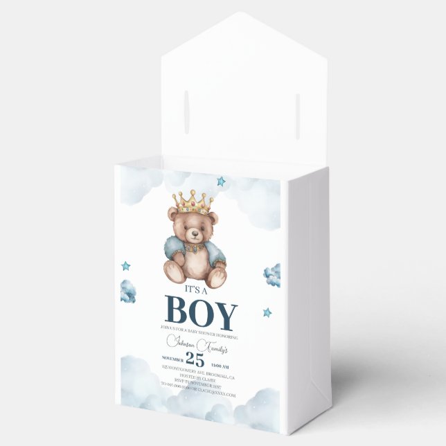 Caja Para Regalos ES Baby Shower BOY Bear (Abierto)