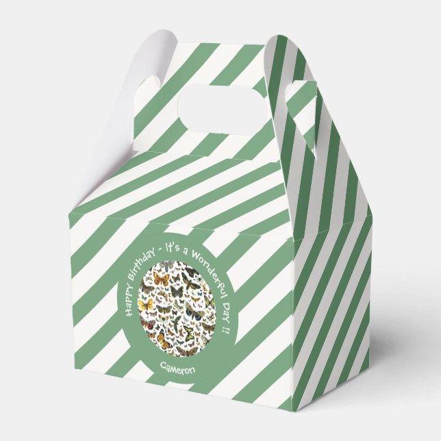 Caja Para Regalos Es el cumpleaños de la mariposa, artículos para el (Reverso)