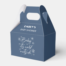 Caja Para Regalos Es frío afuera Azul