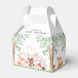 Caja Para Regalos Es un Baby Shower Chica de Woodland