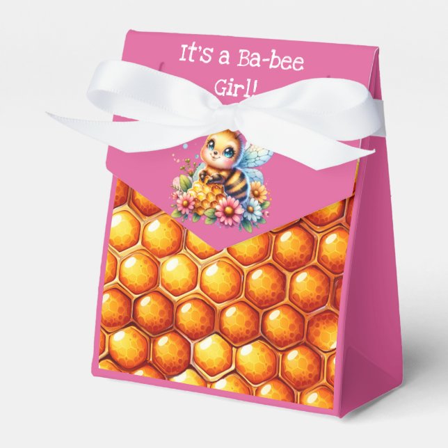 Caja Para Regalos ¡Es un Chica de Ba-bee! Baby Shower (Front Side)