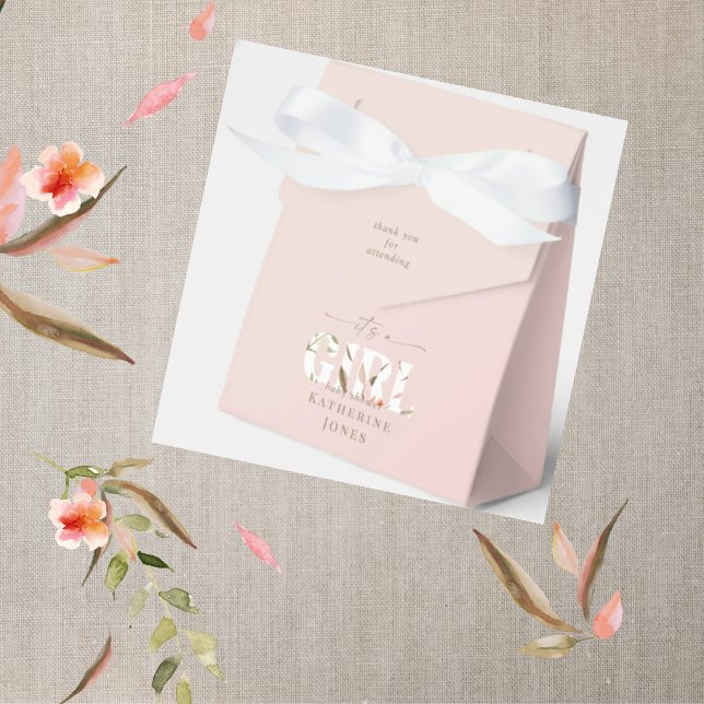 Caja Para Regalos Es un Chica Rubor Baby Shower (Subido por el creador)