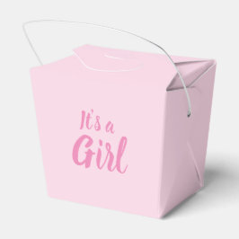 Caja Para Regalos Es un Chica, una ducha de bebé rosa claro, revelac