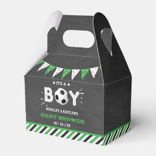 Caja Para Regalos ¡Es un chico! Baby Shower con temas de fútbol