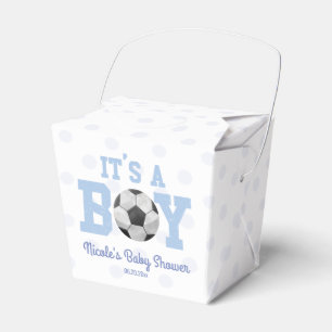 Caja Para Regalos ¡Es un chico! Baby Shower de Blue Soccer Ball