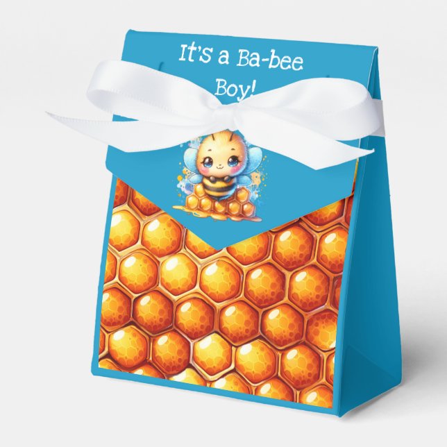 Caja Para Regalos ¡Es un chico de Ba-bee! Baby Shower (Front Side)