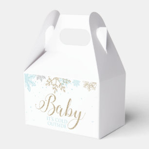 Caja Para Regalos Es un frío exterior Fiesta de Baby Shower de copo
