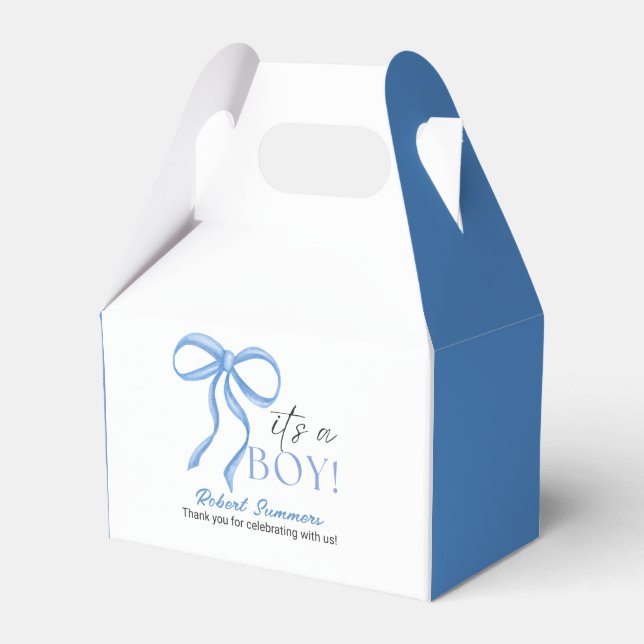 Caja Para Regalos Es un lazo azul de niño (Front Side)