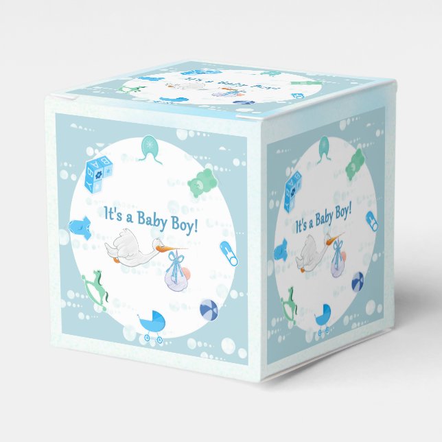 Caja Para Regalos Es un niño - Baby Shower personalizado (Costado Anverso)