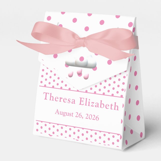 Caja Para Regalos Es un Personalizable chica Baby Shower (Front Side)