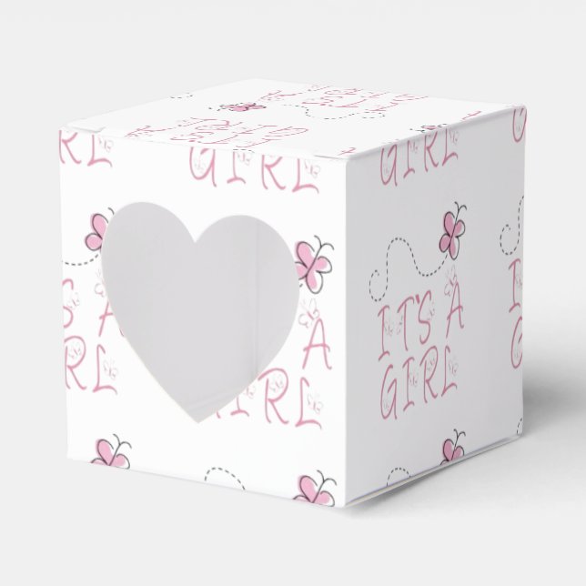 Caja Para Regalos Es una mariposa rosa Chica (Anverso)