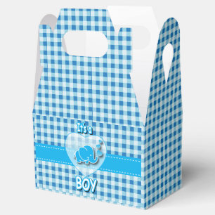 Caja Para Regalos Es una tela escocesa del muchacho, azul y blanca