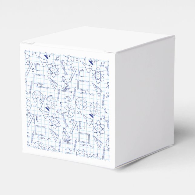 Caja Para Regalos Esbozo de ciencia de elementos educativos (Costado Anverso)