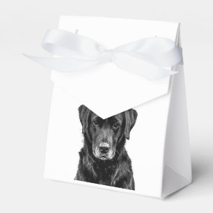 Caja Para Regalos Esbozo de Mascota de porras de perro negro