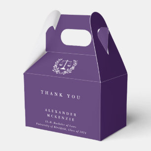 Caja Para Regalos Escalas de ley morada + graduación de la corona la