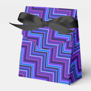 Caja Para Regalos Escaleras de rayas azules y violetas