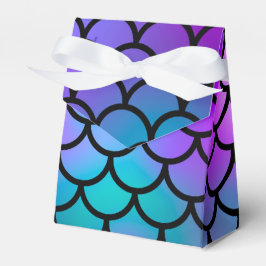 Caja Para Regalos Escamas de Sirena Azul Rosa Morado Verde Fantasía 