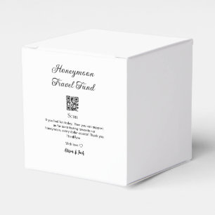 Caja Para Regalos Escanear código QR del fondo de luna de miel agreg