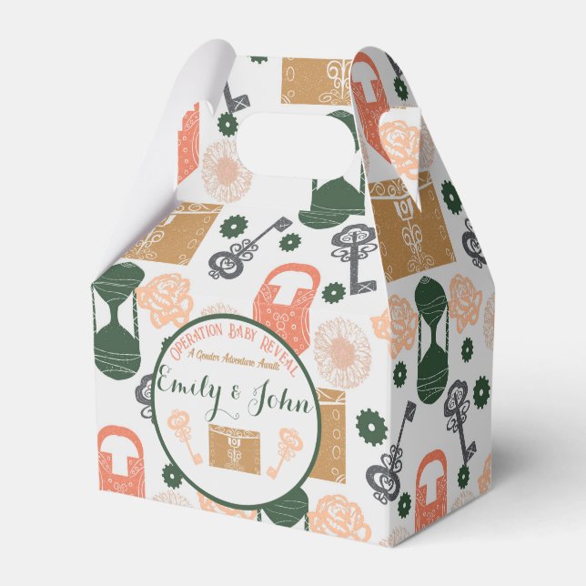 Caja Para Regalos Escape Room Gender Revelar Baby Shower (Front Side)