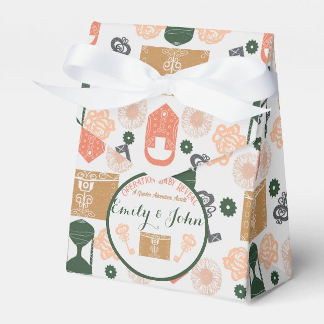 Caja Para Regalos Escape Room Gender Revelar Baby Shower (Front Side)