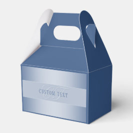 Caja Para Regalos Escritura de monograma editable elegante | Azul