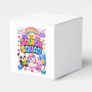 Caja Para Regalos Escuadrón Squish Brillante Panda Arcoíris Unicorni