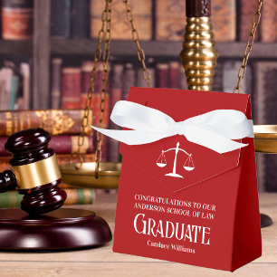 Caja Para Regalos Escuela de Derecho Fiesta de Graduación Personaliz