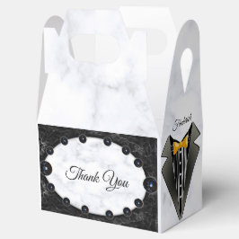 Caja Para Regalos Esferas opulentas de mármol blanco y negro
