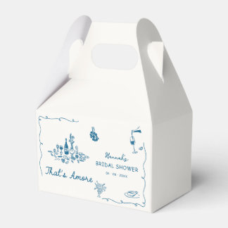 Caja Para Regalos Eso es Amore Italiano Dibujado Compromiso Despedid
