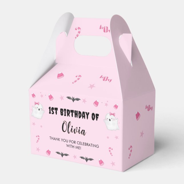 Caja Para Regalos Espectacular fiesta de cumpleaños de Halloween Chi (Front Side)