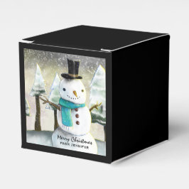 Caja Para Regalos Espectacular muñeco de nieve en la escena de los N