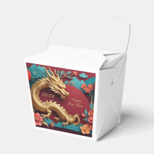 Caja Para Regalos Espectáculo Dragón Dorado Año Nuevo Chino
