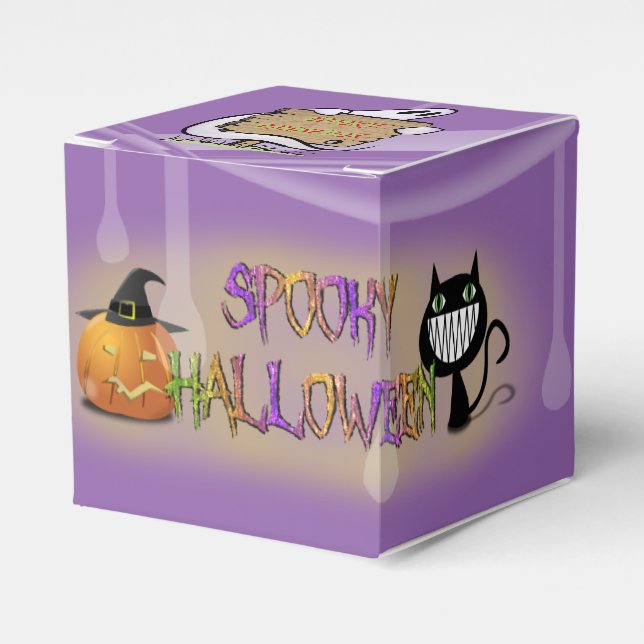 Caja Para Regalos espeluznante Halloween (Costado Anverso)