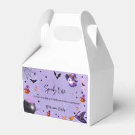 Caja Para Regalos Espeluznante primer cumpleaños Halloween Purple