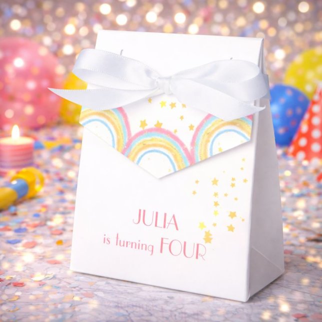 Caja Para Regalos Espinoso arcoiris pastel Cumpleaños (Subido por el creador)