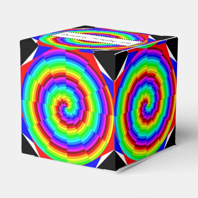 Caja Para Regalos Espiral arcoiris de Kenneth Yoncich (Reverso Costado)